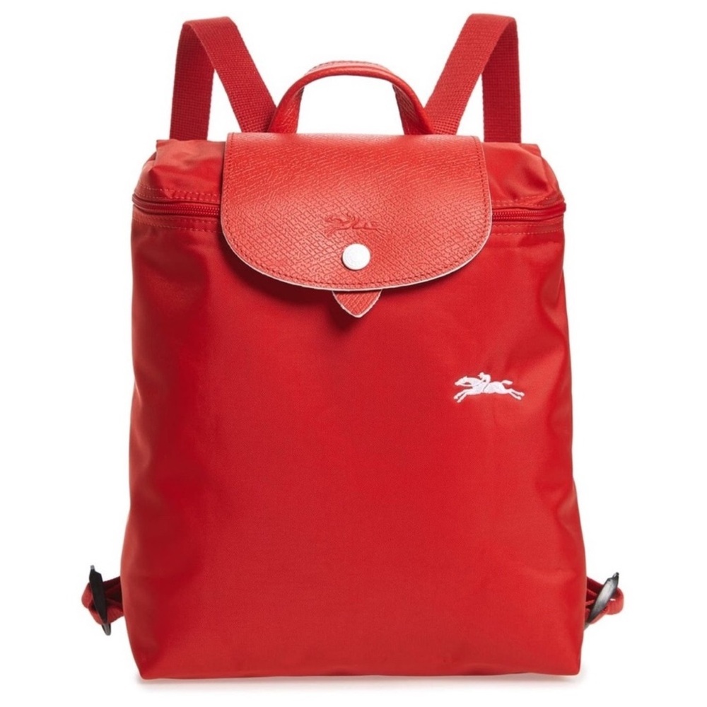 NEW Longchamp Le Pliage backpack-Vermillion